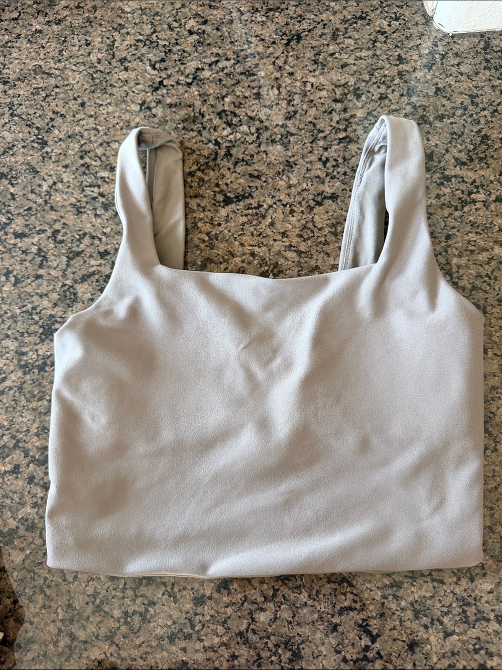 Abercrombie Square Neck Padded Tank Top - Light Taupe